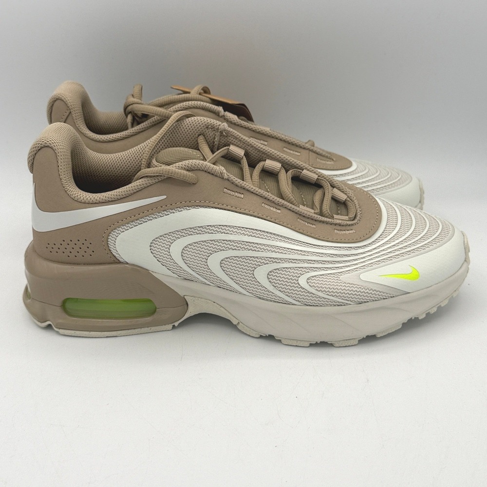 Nike Air Max Fire Shoes Mens 8 Light Bone Khaki Volt Recycled IF2621-002